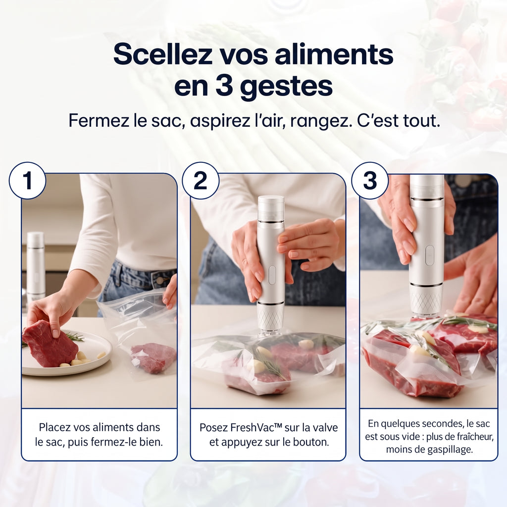 FreshVac™ - Système de mise sous vide sans fil