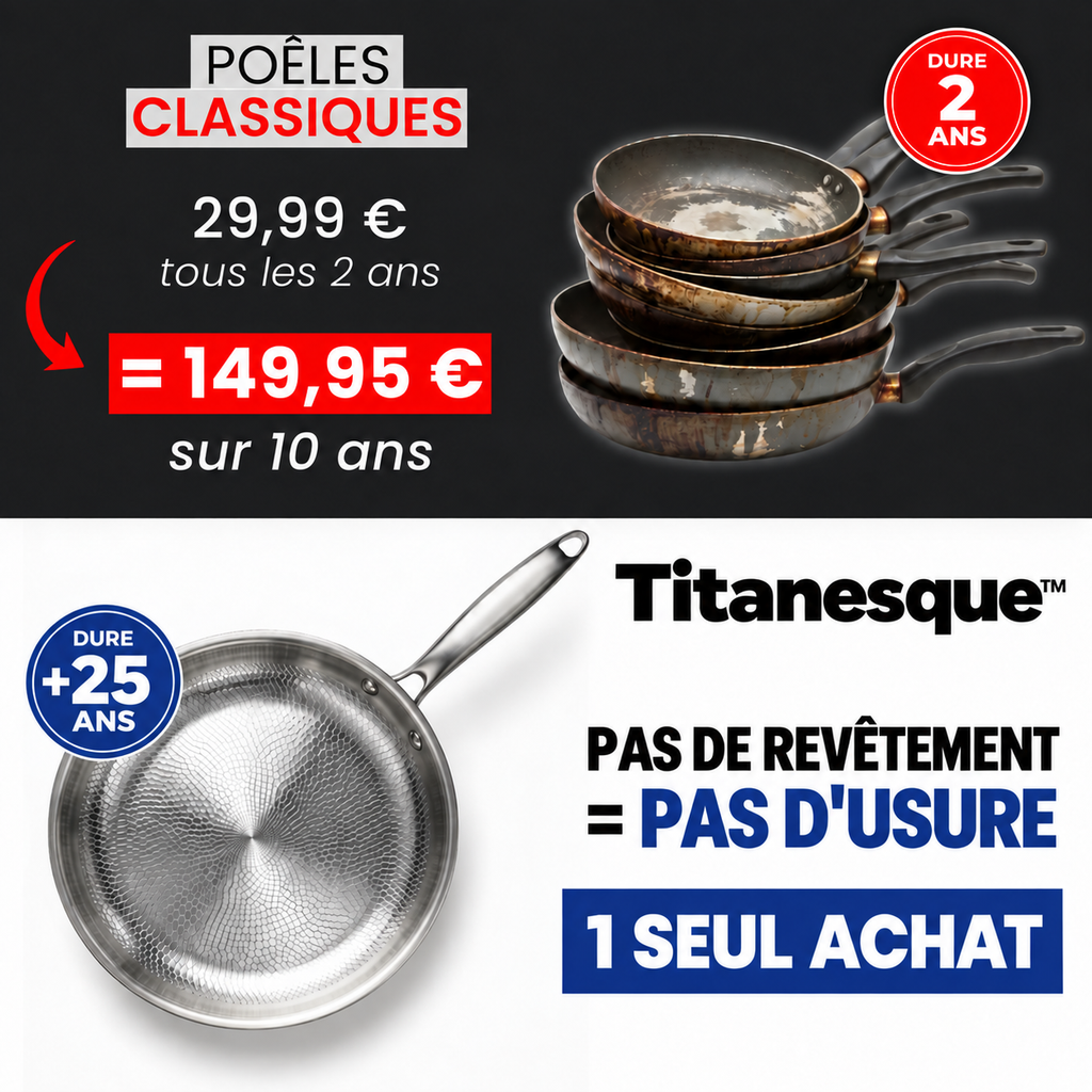 Titanesque™ - La poêle en titane sans revêtement toxique